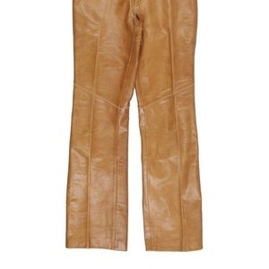 NWTs Gap Leather Bootcut Jeans Carmel Tan sz14